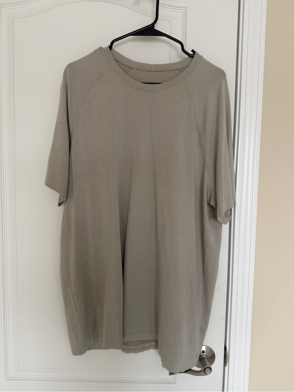 Lululemon Metal Vent Tech Short Sleeve Shirt Raw Linen White XXL